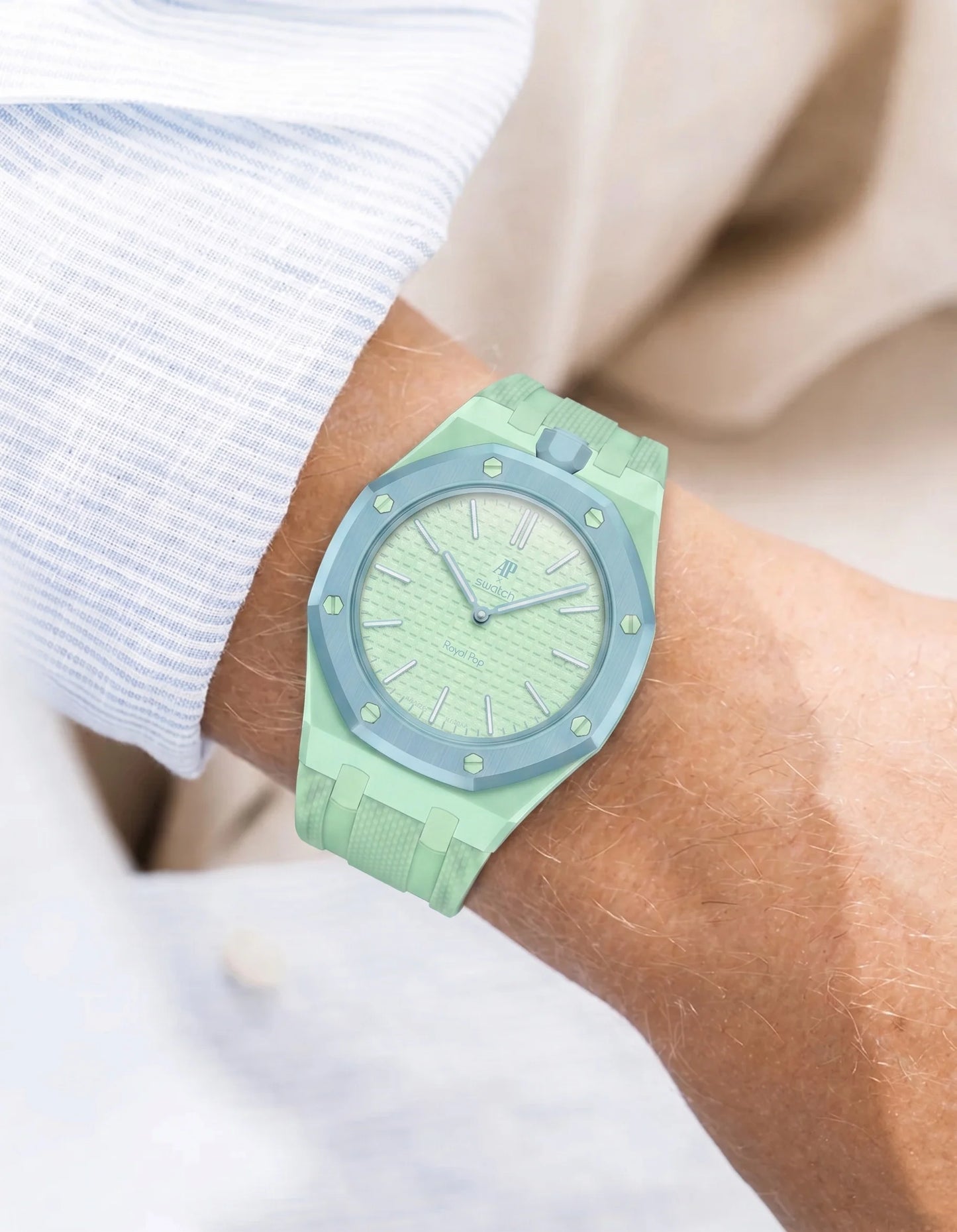 Rubber Strap for AP × Swatch Royal Pop Blaue Acht