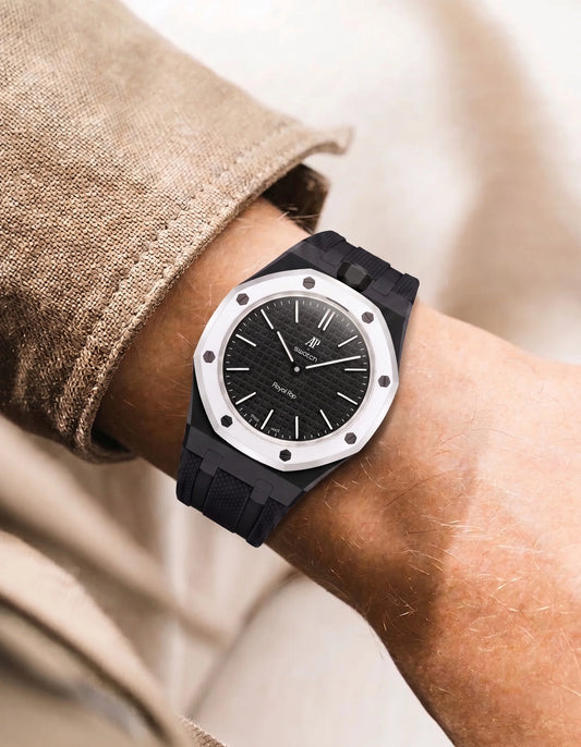 Rubber Strap for AP × Swatch Royal Pop Ocho Negro