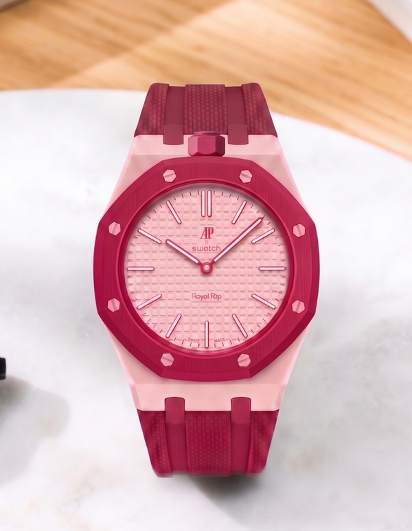 Rubber Strap for AP × Swatch Royal Pop Otto Rosso